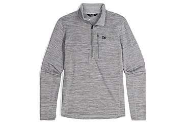 Image of Outdoor Research Vigor Grid Fleece Half Zip - Mens, Grey Heather, 2XL, 3005011050010