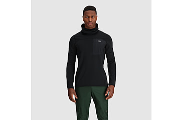 Image of Outdoor Research Vigor Grid Fleece Pullover Hoodie - Mens, Black, Large, 3005020001008