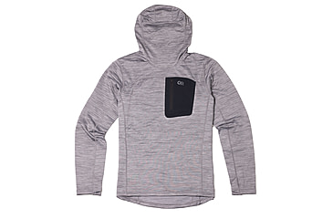 Image of Outdoor Research Vigor Grid Fleece Pullover Hoodie - Mens, Grey Heather, Medium, 3005021050007