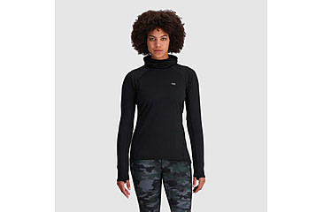 Image of Outdoor Research Vigor Grid Fleece Pullover Hoodie - Womens, Black, Small, 3005250001006