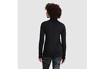 Image of Outdoor Research Vigor Grid Fleece Quarter Zip - Womens, Black, Extra Small, 3005230001005