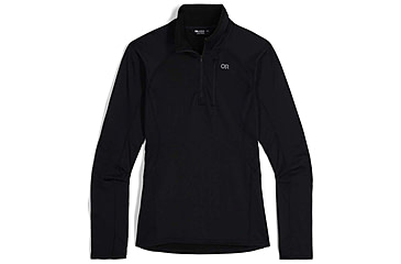 Image of Outdoor Research Vigor Grid Fleece Quarter Zip - Womens, Black, Extra Small, 3005230001005
