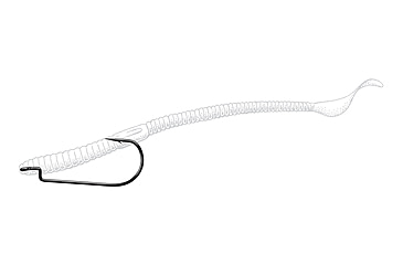 Image of Owner Hooks All Purpose Worm Hook, Black Chrome, 3/0, 5191-131