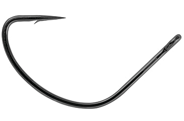 Image of Owner Hooks K-Hook, Needle Point, Extra Wide Gap, Kahle Straight Eye, Black Chrome, Size 2/0, 6 Per Pack, 5173-121