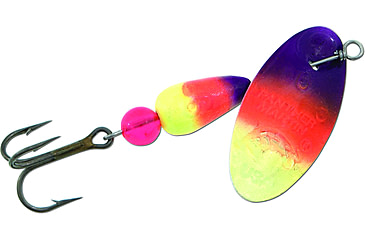 Image of Panther Martin FishSeeUV In-Line Spinner, #4, 1/8oz, Ultraviolet Orange/Purple, 4PMUV-COP