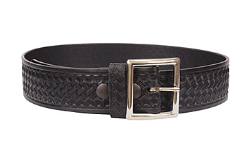 Image of Perfect Fit 1.75in Garrison Belt, Basket Weave, Chrome Buckle, Black, 38, 5001-BW-CH-38