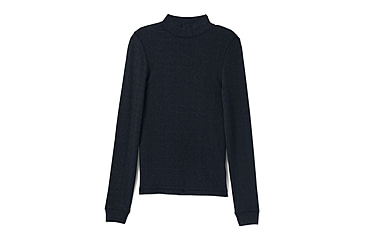 Image of prAna Foundation Rib Mock Neck - Women's, Small, Black Heather, 1967251-001-S
