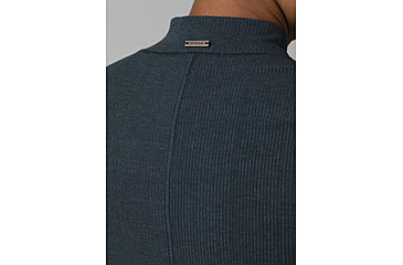 Image of prAna Foundation Rib Mock Neck - Women's, Small, Grey Blue Heather, 1967251-400-S