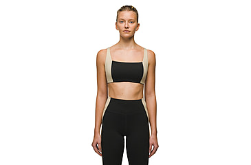 Image of prAna Heavana Hot Spell Bra - Womens, Black / Cliffside Heather, L, 2066821-003-L