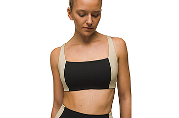 Image of prAna Heavana Hot Spell Bra - Womens, Black / Cliffside Heather, L, 2066821-003-L