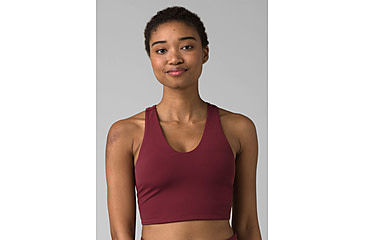 Image of prAna Momento Crop Top - Womens, Maroon/Nautical, Large, 1963231-601-L