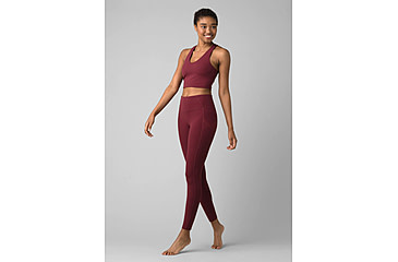 Image of prAna Momento Crop Top - Womens, Maroon/Nautical, Large, 1963231-601-L