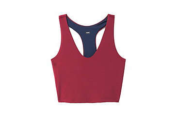 Image of prAna Momento Crop Top - Womens, Maroon/Nautical, Large, 1963231-601-L