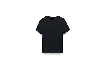 Image of prAna Foundation Rib Tee - Womens, Black Heather, XS, 1970821-001-XS