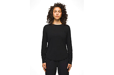 Image of prAna Cozy Up Long Sleeve Tee - Womens, Black, S, 1971131-001-S
