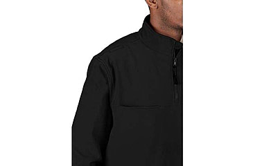 Image of Propper 1/4 Zip Softshell Job Shirt - Mens, Black, Extra Large, Long Inseam, F54395Z001XL3