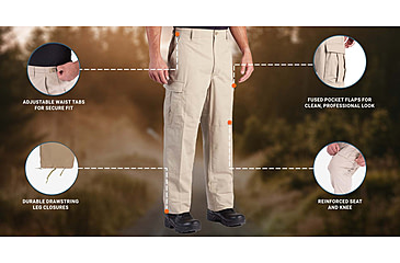 Image of Propper BDU Zipper Fly Trouser - Mens, Khaki, Extra Small, Regular, F520538250XS2