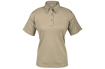 Image of I.C.E. Performance Short Sleeve Polo, Womens, Silver Tan, Extra Small