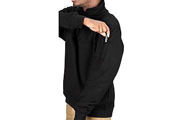 Image of Propper Station 1/4 Zip Job Shirt - Mens, Black, Large, Long, F58366Y001L3