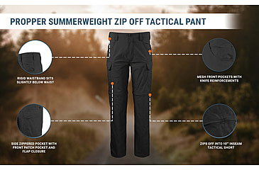 Image of Propper Summerweight Zip Off Tactical Pants - Mens, LAPD Navy, 38X34, F52023C45038X34