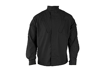 Image of Propper TAC U Coat, 65/35 Poly/Cotton Battle Rip, Size Extra Small-Regular, Black