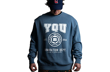 Image of Q YQU Swag Crewneck Sweatshirt, State Blue, Large, SWAG-SWTSHRT-CRWNCK-YQU-L