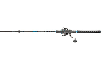 Image of Quantum Benchmark Spinning Reel and Rod Combo, 7ft, 1-PC, Medium, Fast Rod, Graphite Composite Blank, SZ 5000 Reel, 5+1 Bearings, 5.6-1 Ratio, Silver/Blue, BK5000701M1220.P2