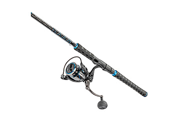 Image of Quantum Benchmark Spinning Reel and Rod Combo, 7ft, 1-PC, Medium, Fast Rod, Graphite Composite Blank, SZ 5000 Reel, 5+1 Bearings, 5.6-1 Ratio, Silver/Blue, BK5000701M1220.P2