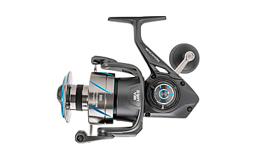 Image of Quantum Benchmark Spinning Reel and Rod Combo, 9ft, 2-PC, Med-Heavy, Moderate-Fast Rod, Graphite Composite Blank, SZ 6000 Reel, 5+1 Bearings, 5.6-1 Ratio, Silver/Blue, BK6000902MH1530.P2