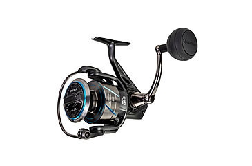 Image of Quantum Benchmark Spinning Reel and Rod Combo, 9ft, 2-PC, Med-Heavy, Moderate-Fast Rod, Graphite Composite Blank, SZ 6000 Reel, 5+1 Bearings, 5.6-1 Ratio, Silver/Blue, BK6000902MH1530.P2