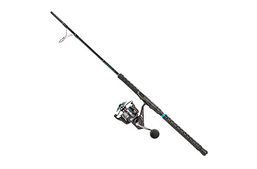Image of Quantum Benchmark Spinning Reel and Rod Combo, 7ft, 1-PC, Heavy, Moderate-Fast Rod, Graphite Composite Blank, SZ 8000 Reel, 5+1 Bearings, 4.7-1 Ratio, Silver/Blue, BK8000701H1530.P2