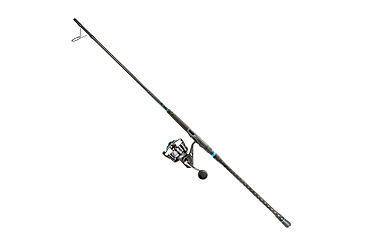 Image of Quantum Benchmark Spinning Reel and Rod Combo, 7ft, 1-PC, Heavy, Moderate-Fast Rod, Graphite Composite Blank, SZ 8000 Reel, 5+1 Bearings, 4.7-1 Ratio, Silver/Blue, BK8000701H1530.P2