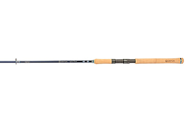 Image of Quantum Myth Spinning Rod, 7ft, 1-PC, Medium-Heavy, Moderate-Fast Rod, HXS30 Graphite Blank, Seaguide Line Guides, Fuji DPS Reel Seat, Cork Handle, Gray/Blue, MTS701MH1220MF.R2