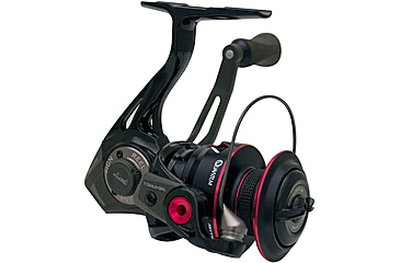 Image of Quantum Smoke Spinning Reel, SZ 15 Reel, Changeable Righ/Left Retrieve, Continuous Anti-Reverse Clutch w/ NiTi Indestructible Bail, SCR Alloy Frame, 5.7-1 Ratio, Black, SM15XPT.BX2