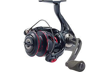 Image of Quantum Smoke Spinning Reel, SZ 25 Reel, Changeable Righ/Left Retrieve, Continuous Anti-Reverse Clutch w/ NiTi Indestructible Bail, SCR Alloy Frame, 6.0-1 Ratio, Black, SM25XPT.BX2