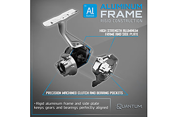 Image of Quantum Strive Spinning Reel and Rod Combo, 7ft, 1-PC, Heavy, Moderate-Fast Rod, Graphite Composite Blank, SZ 8000 Reel, 4+1 Bearings, 4.7-1 Ratio, Silver/Blue, SV8000701H1530.P2