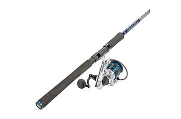 Image of Quantum Strive Spinning Reel and Rod Combo, 7ft, 1-PC, Medium, Fast Rod, Graphite Composite Blank, SZ 5000 Reel, 4+1 Bearings, 5.6-1 Ratio, Silver/Blue, SV5000701M1220.P2