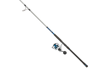 Image of Quantum Strive Spinning Reel and Rod Combo, 9ft, 2-PC, Medium-Heavy, Moderate-Fast Rod, Graphite Composite Blank, SZ 6000 Reel, 4+1 Bearings, 5.6-1 Ratio, Silver/Blue, SV6000902MH1530.P2