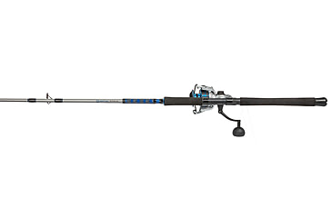 Image of Quantum Strive Spinning Reel and Rod Combo, 7ft, 1-PC, Medium-Heavy, Moderate-Fast Rod, Graphite Composite Blank, SZ 6000 Reel, 4+1 Bearings, 5.6-1 Ratio, Silver/Blue, SV6000701MH1225.P2