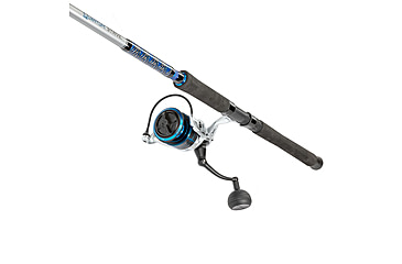 Image of Quantum Strive Spinning Reel and Rod Combo, 7ft, 1-PC, Medium-Heavy, Moderate-Fast Rod, Graphite Composite Blank, SZ 6000 Reel, 4+1 Bearings, 5.6-1 Ratio, Silver/Blue, SV6000701MH1225.P2