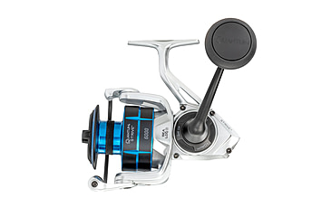 Image of Quantum Strive Spinning Reel and Rod Combo, 7ft, 1-PC, Medium-Heavy, Moderate-Fast Rod, Graphite Composite Blank, SZ 6000 Reel, 4+1 Bearings, 5.6-1 Ratio, Silver/Blue, SV6000701MH1225.P2