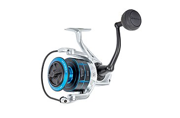 Image of Quantum Strive Spinning Reel and Rod Combo, 10ft, 2-PC, Heavy, Moderate-Fast Rod, Graphite Composite Blank, SZ 8000 Reel, 4+1 Bearings, 4.7-1 Ratio, Silver/Blue, SV8000102H2040.P2