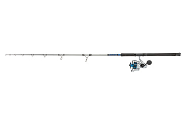 Image of Quantum Strive Spinning Reel and Rod Combo, 7ft, 1-PC, Heavy, Moderate-Fast Rod, Graphite Composite Blank, SZ 8000 Reel, 4+1 Bearings, 4.7-1 Ratio, Silver/Blue, SV8000701H1530.P2