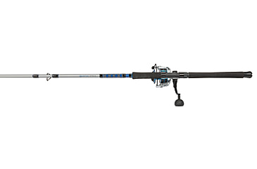 Image of Quantum Strive Spinning Reel and Rod Combo, 7ft, 1-PC, Heavy, Moderate-Fast Rod, Graphite Composite Blank, SZ 8000 Reel, 4+1 Bearings, 4.7-1 Ratio, Silver/Blue, SV8000701H1530.P2
