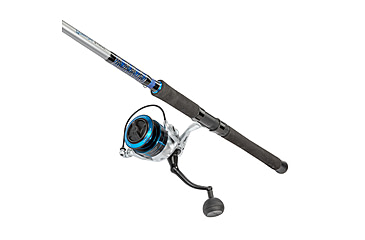 Image of Quantum Strive Spinning Reel and Rod Combo, 7ft, 1-PC, Heavy, Moderate-Fast Rod, Graphite Composite Blank, SZ 8000 Reel, 4+1 Bearings, 4.7-1 Ratio, Silver/Blue, SV8000701H1530.P2