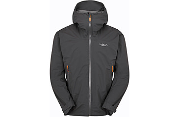 Image of Rab Downpour Light Jacket - Mens, Anthracite, Extra Large, QWG-90-ANT-XLG