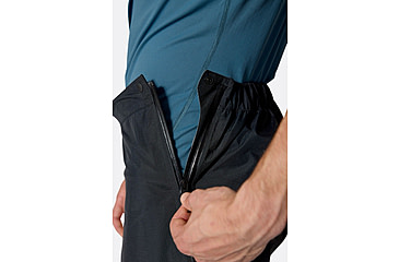 Image of Rab Downpour Mountain Pants - Mens, Black, Extra Large, Regular, QWI-13-BLK-XLG-RG