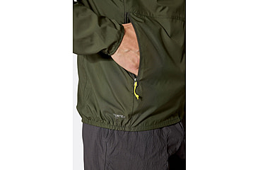 Image of Rab Windgather Hooded Jacket - Mens, Army, Extra Large, QWS-84-ARM-XLG