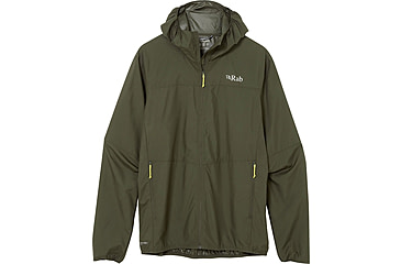 Image of Rab Windgather Hooded Jacket - Mens, Army, Extra Large, QWS-84-ARM-XLG