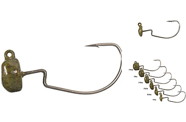 Image of Rabid Baits Weedless Neds Victory N1 Hooks, 5/32oz, Green, WNG-532